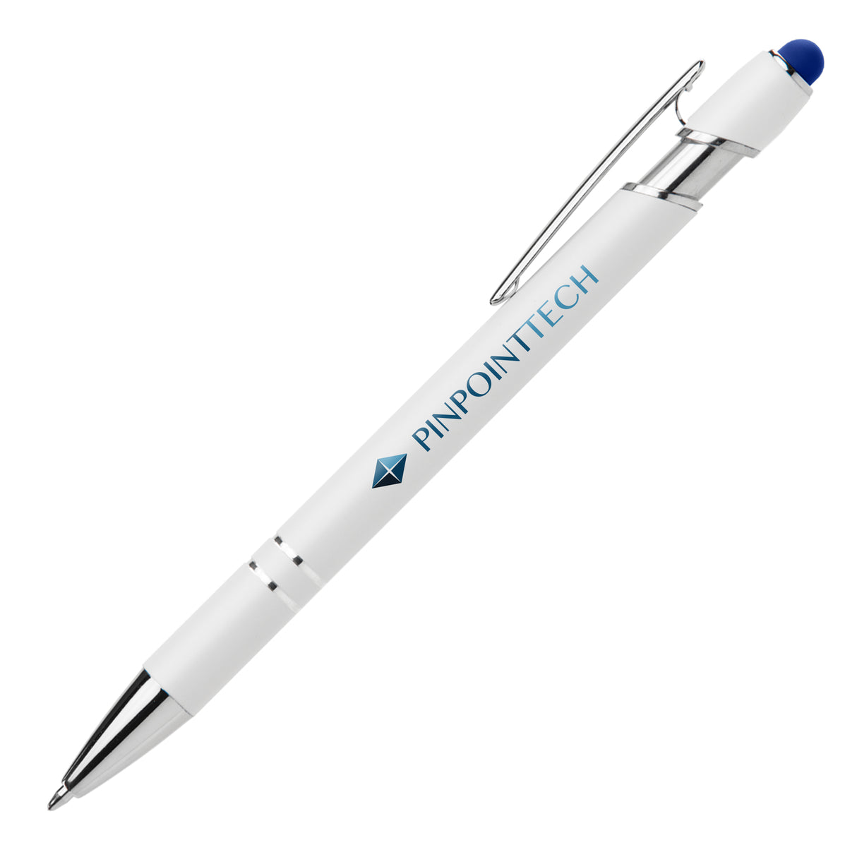 Ellipse Softy White Barrel Pen w/ Stylus - ColorJet