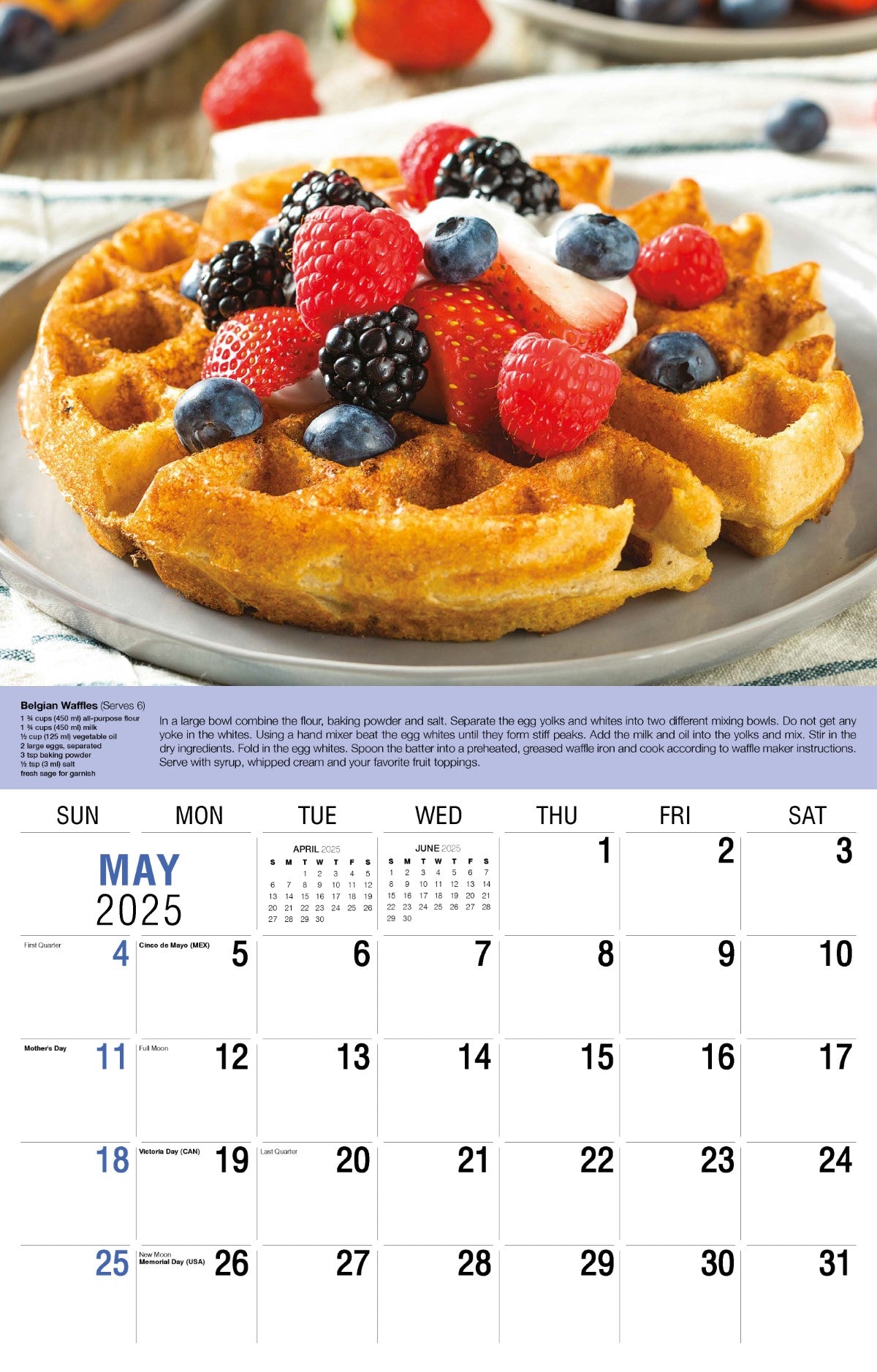 Galleria Wall Calendar 2025 Recipes