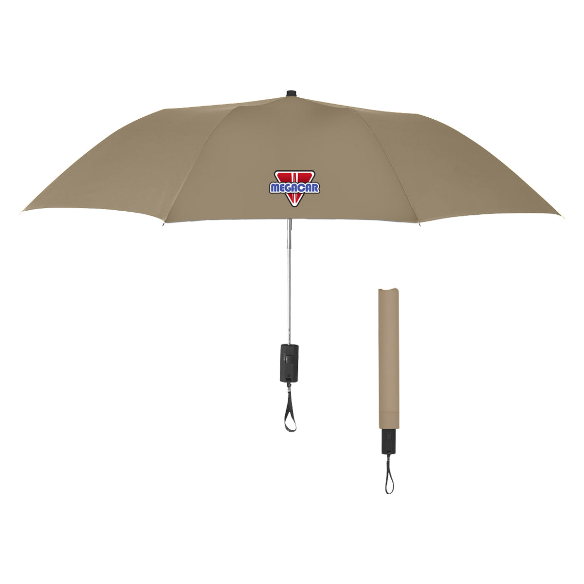 44" Arc Automatic Open Telescopic Folding Umbrella