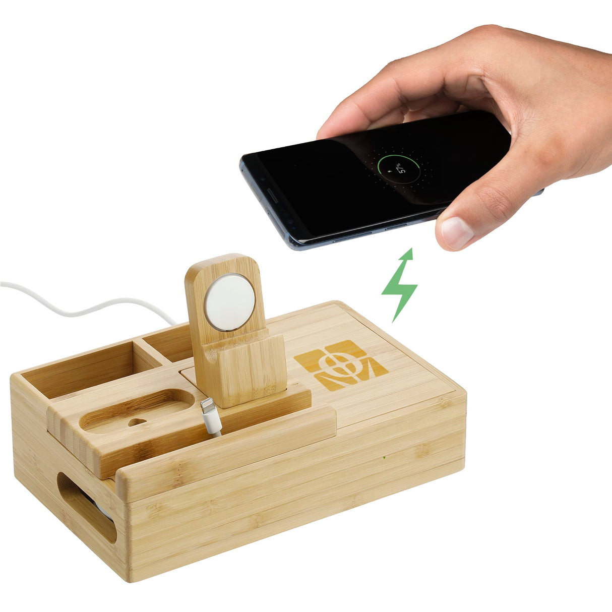 Bamboo Fast Wirelsss Charging Dock Station