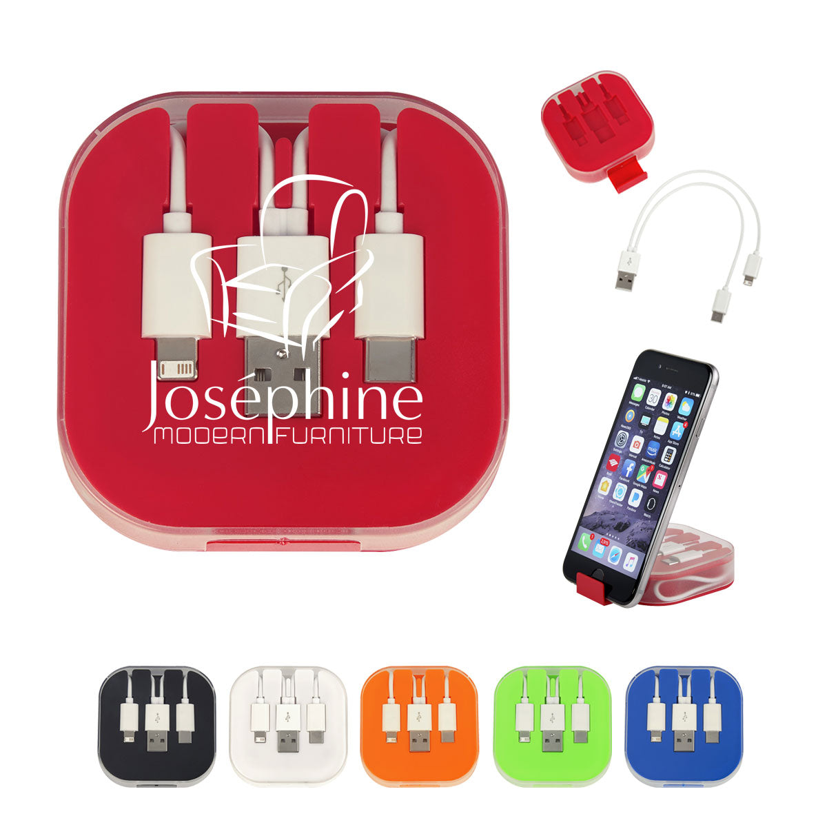 3-in-1 Charge Cable With Phone Stand