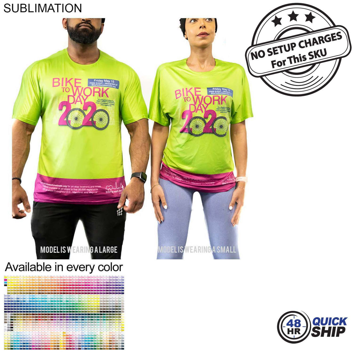 48 Hr Quick Ship - Performance Unisex T-Shirt, NO SETUP CHARGE
