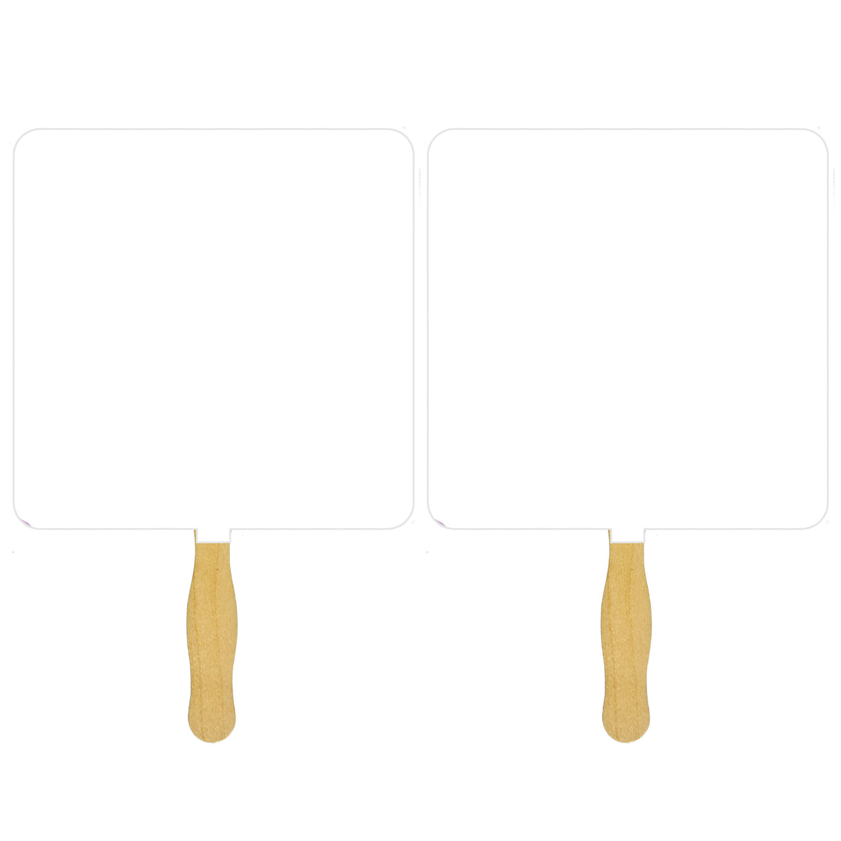 Square Sandwiched Hand Fan (2 Side/ four color process imprint)