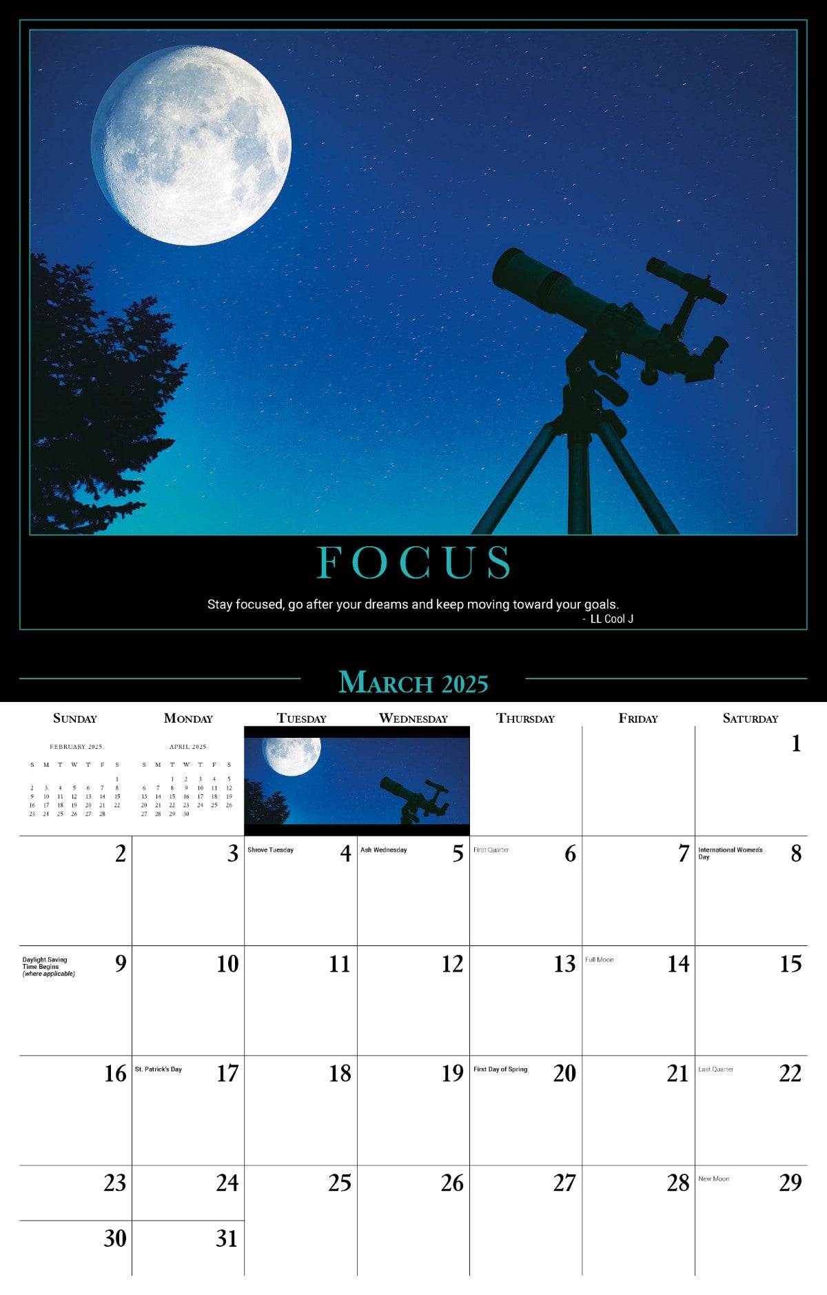 Galleria Wall Calendar 2025 Motivation