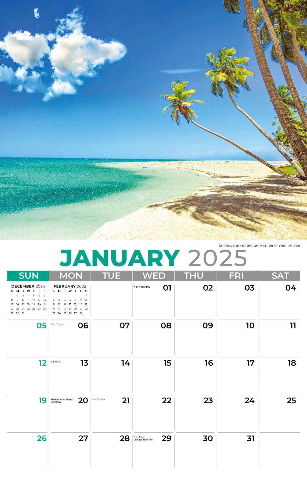 Galleria Wall Calendar 2025 Sun Sand & Surf