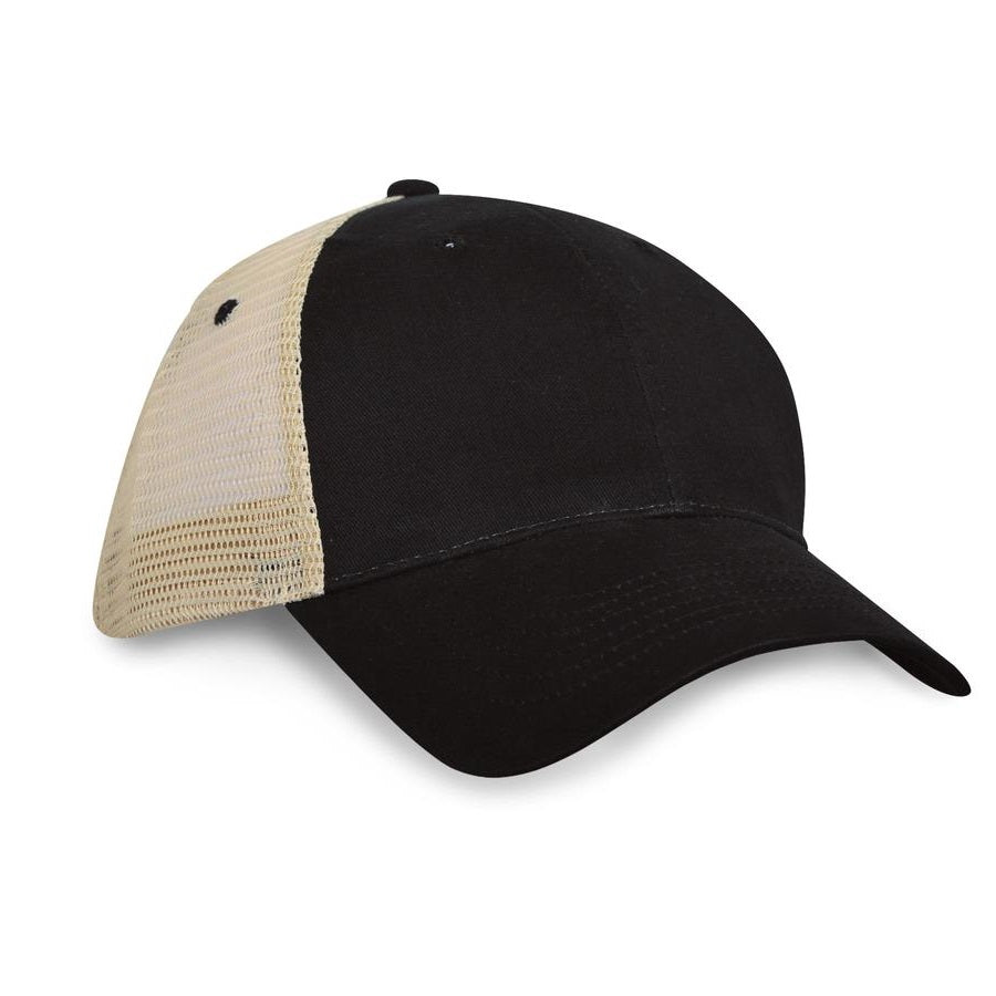 6 Panel Light Brushed Trucker Cap