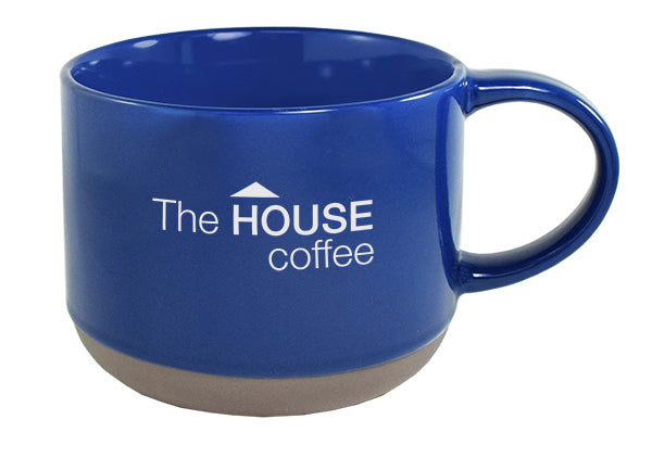 Alana 17oz mug blue/grey bottom trim in a Ripple gift box