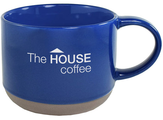 Alana 17oz mug blue/grey bottom trim in a Ripple gift box