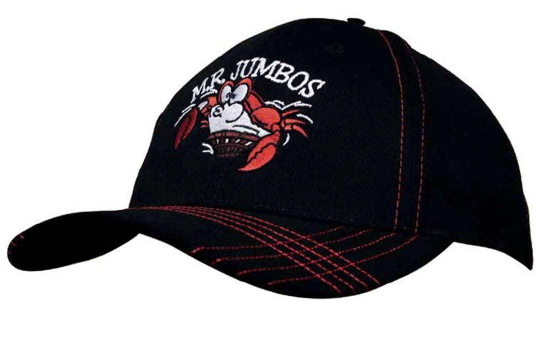 Brushed Heavy Cotton w/Contrast Cross Stitching on Peak