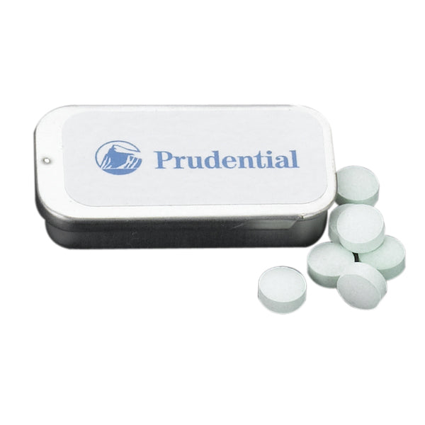 Rectangular Slider Top Tin w/Mints