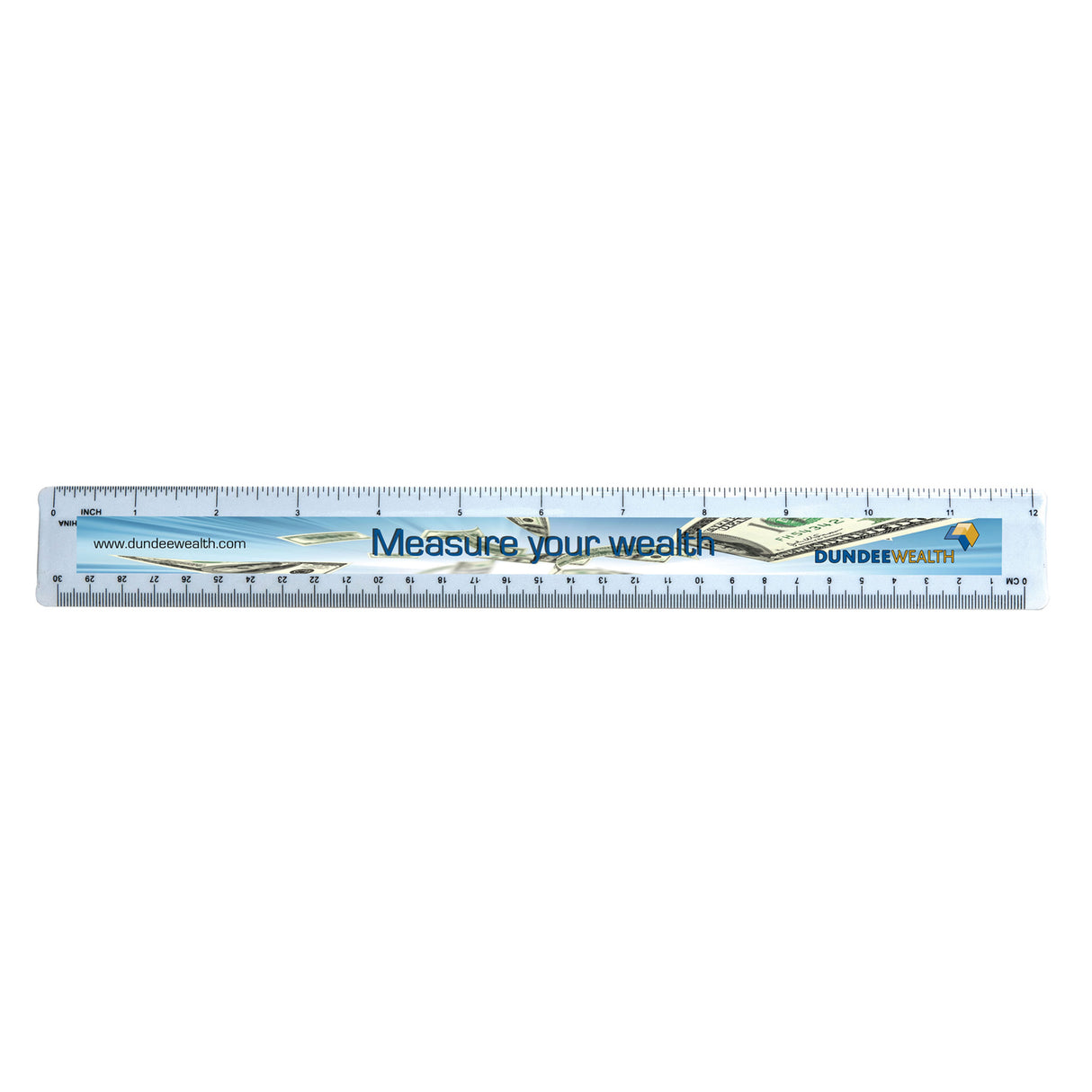 Standard 12" Full Color Process Imprint Ruler