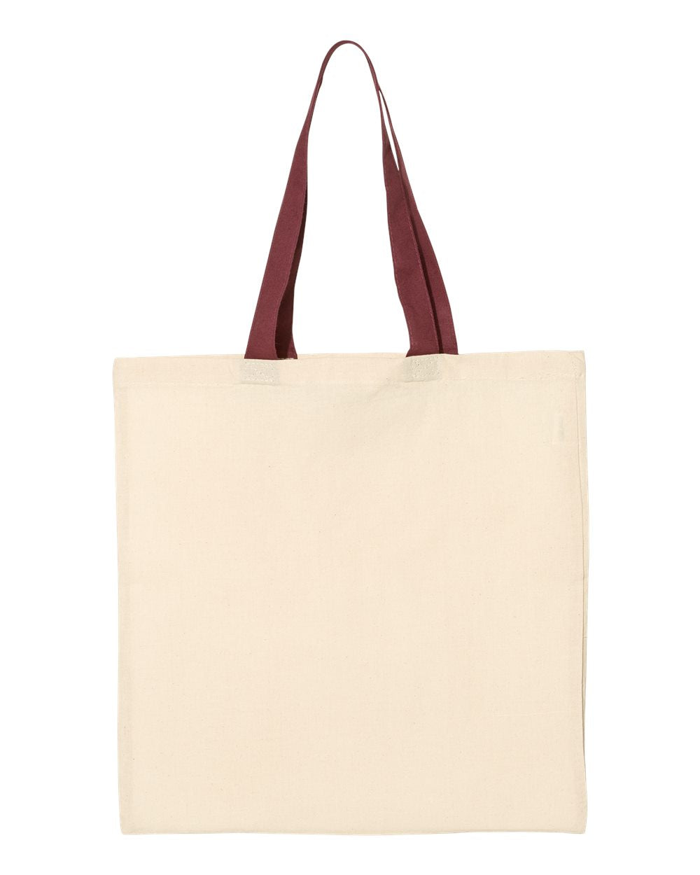 Q-Tees™ Economical Tote w/Contrast-Color Handles