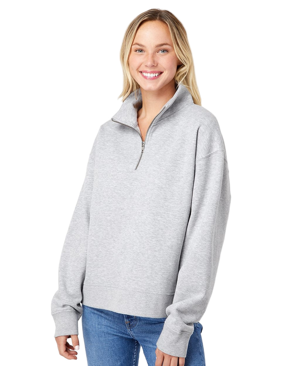MV Sport® Women's Sueded Fleece Quarter-Zip Sweatshirt