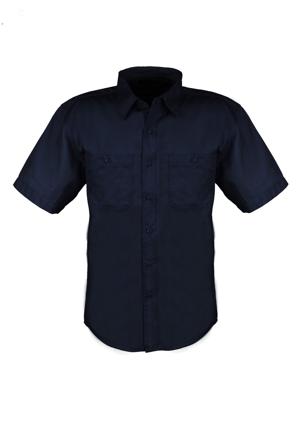 Men's Cotton Blend Twill Short Sleeve Shirt Tall (Navy) (LT-3XLT)