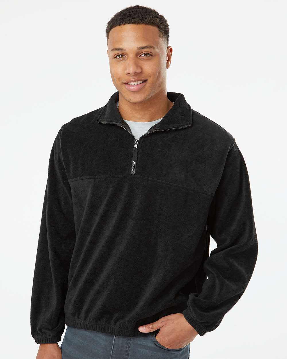 Burnside Polar Fleece Quarter Zip Pullover