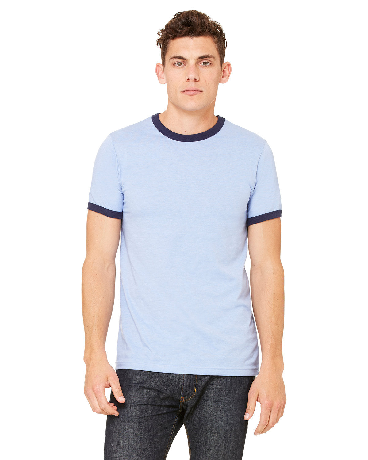BELLA+CANVAS Men's Jersey Short-Sleeve Ringer T-Shirt