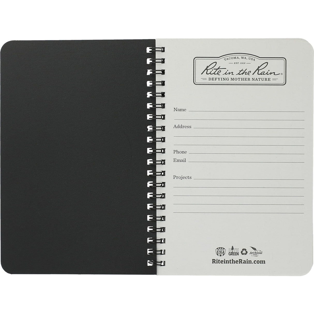 4.6" x 7" Rite in the Rain Side Spiral Notebook