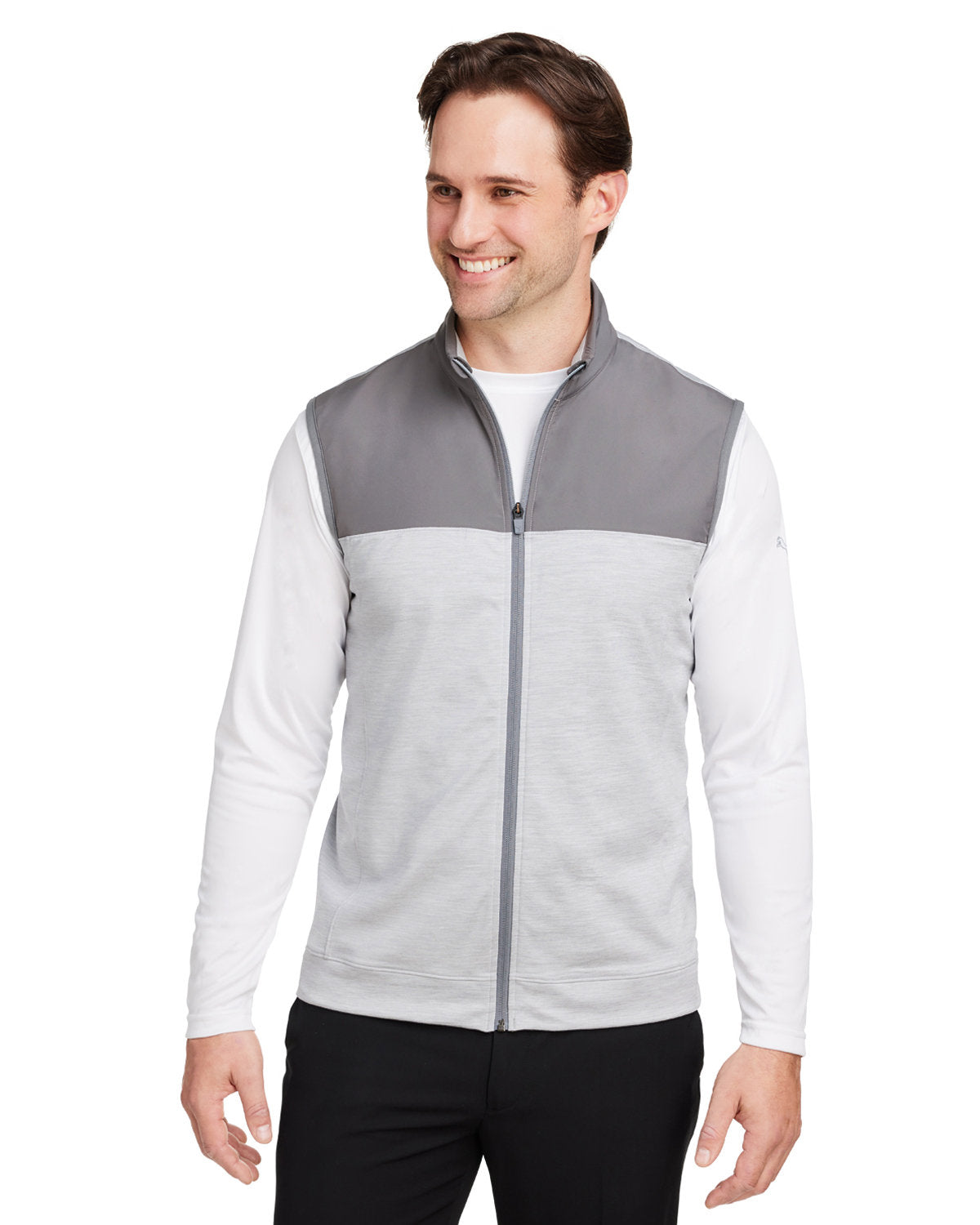 000128 PUMA GOLF Men's Cloudspun Colorblock Vest