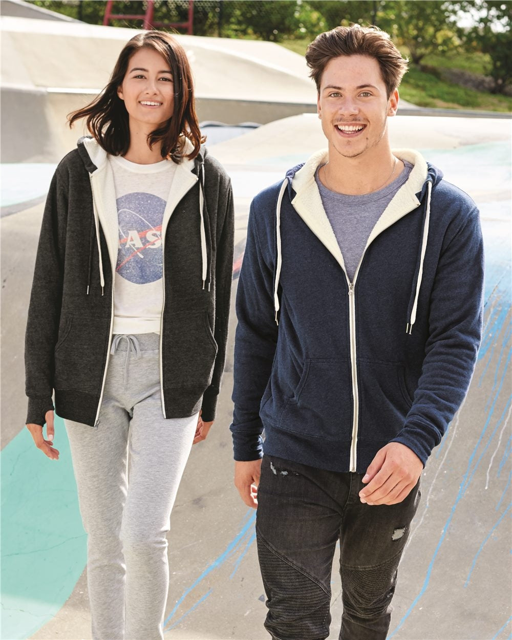 Independent Trading Co. Unisex Sherpa Lined Hooded Sweatshirt