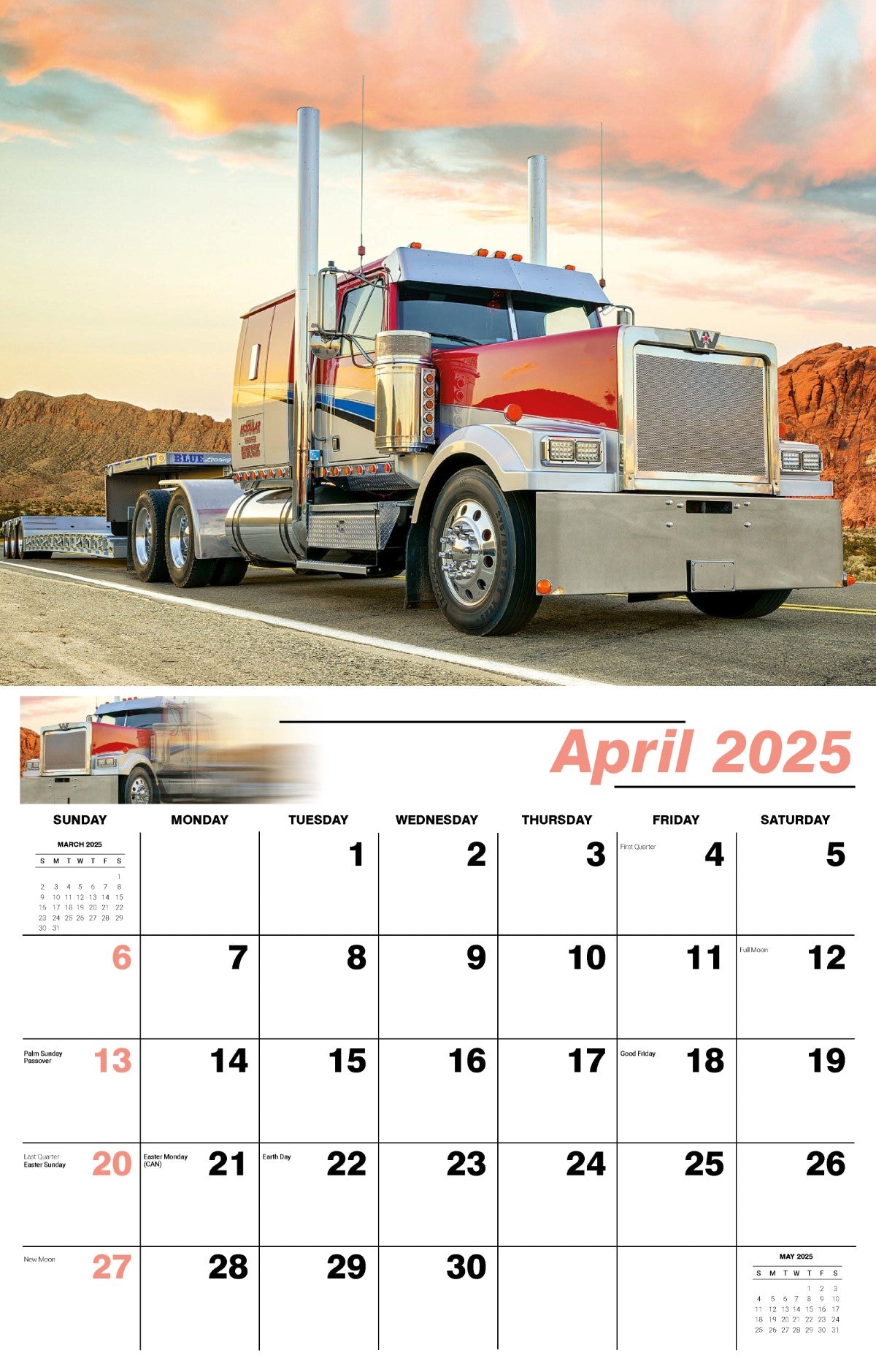 Galleria Wall Calendar 2025 Kings of the Road