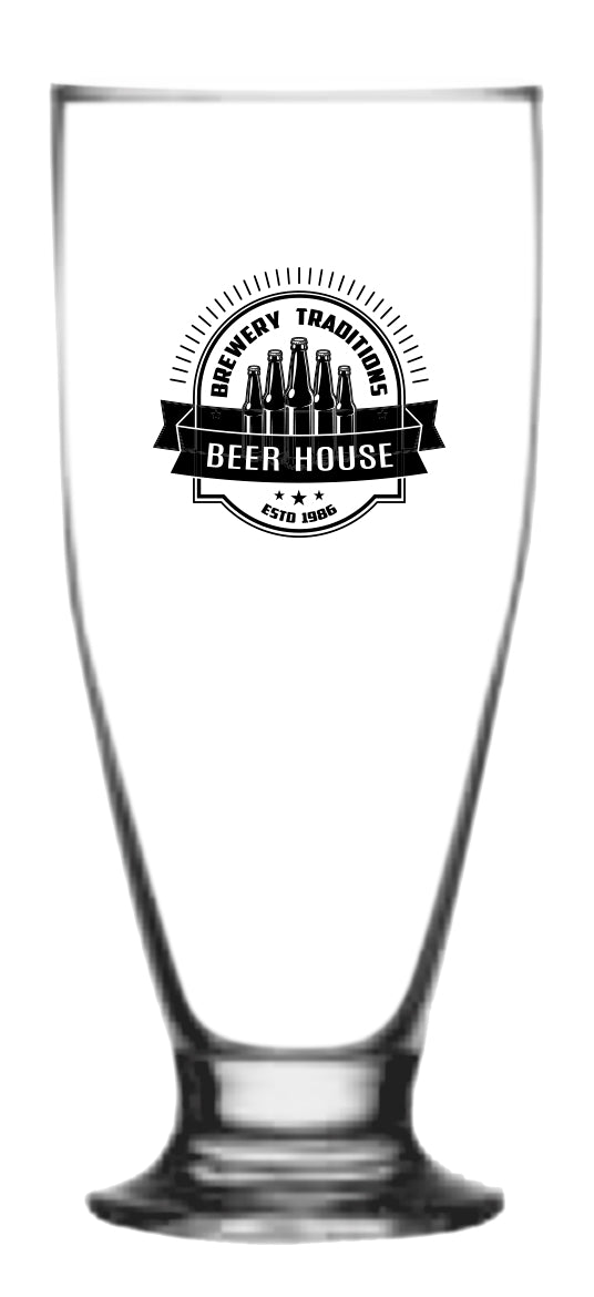 ~ Cin-Cin 16oz clear glass pilsner - Bulk Packaging/Pallet