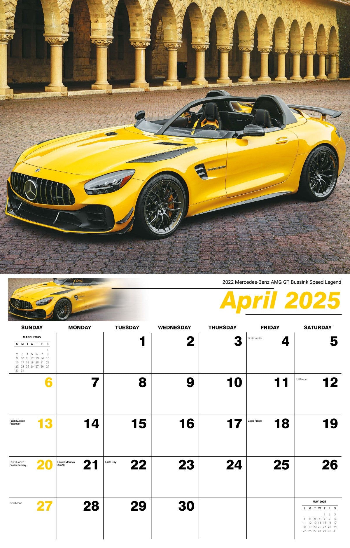 Galleria Wall Calendar 2025 Exotic Cars Eng.