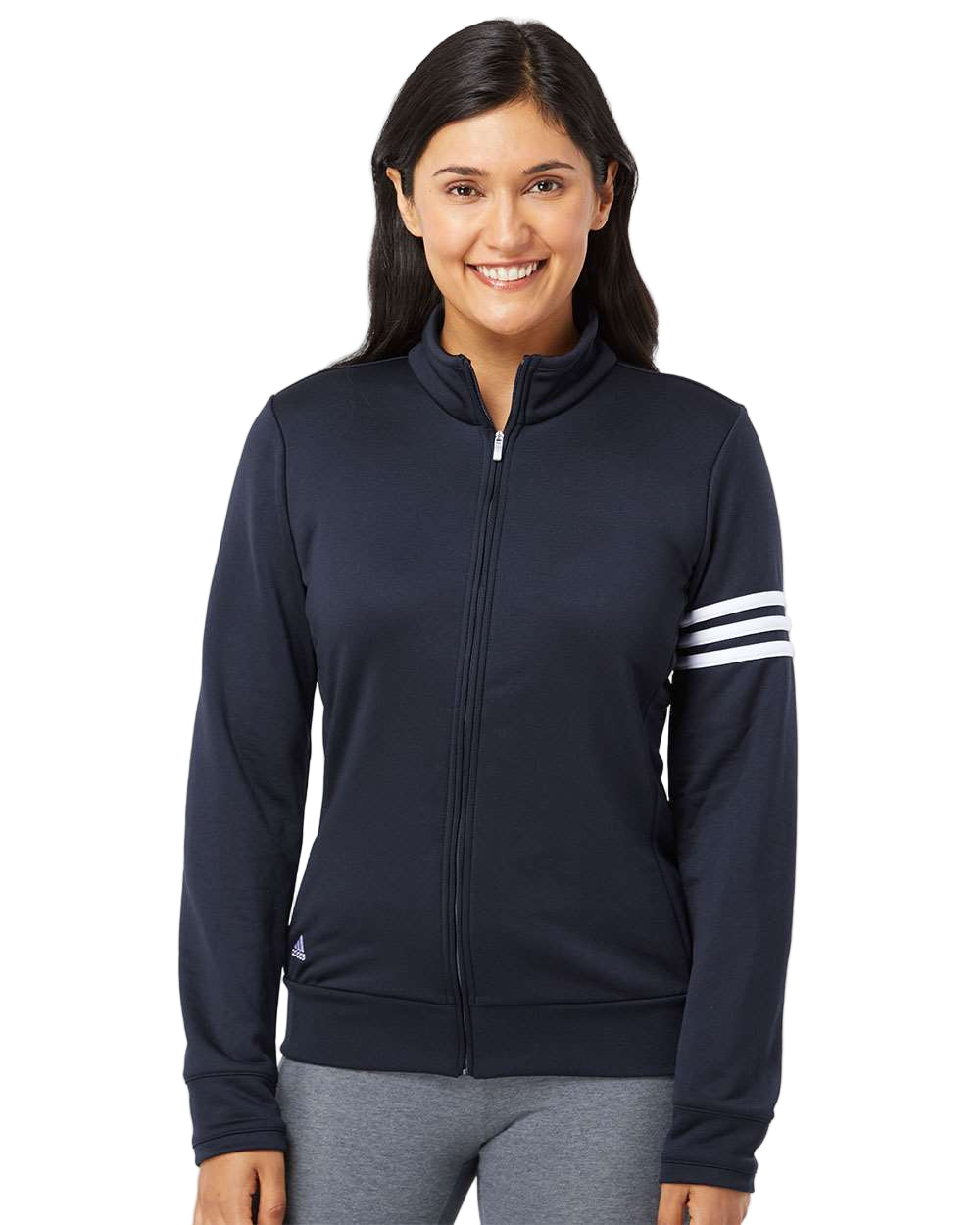 Adidas Women's ClimaLite® 3 Stripes French Terry Full Zip Jacket