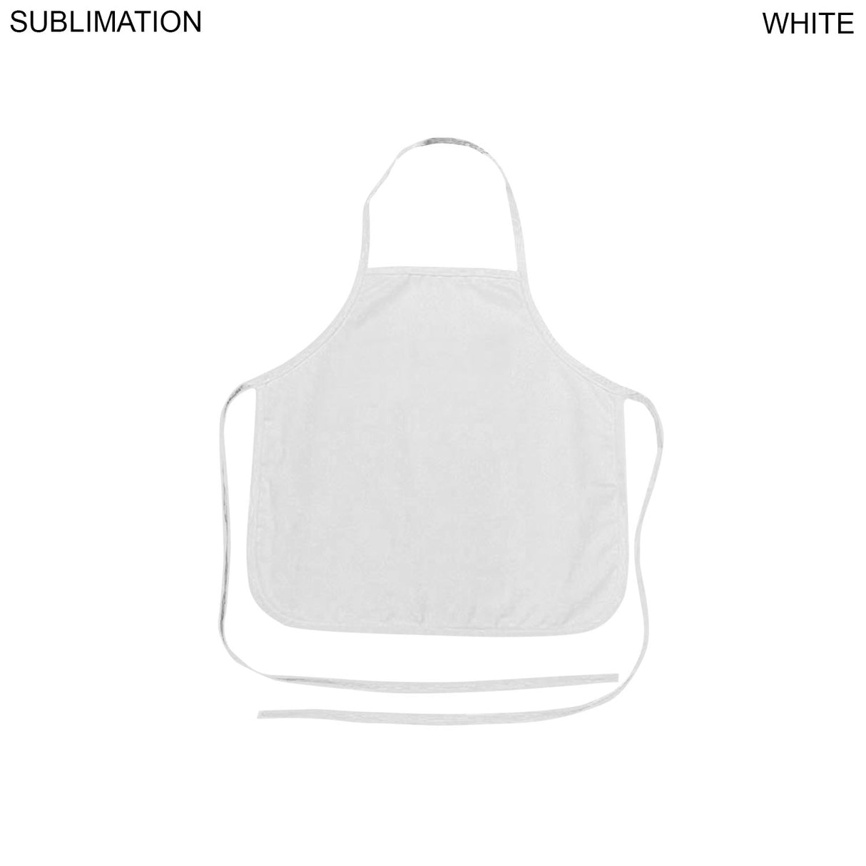 Domestic made Kids Bib Apron, 17x19, No Pockets, Sublimated, White or Stock Colored ties