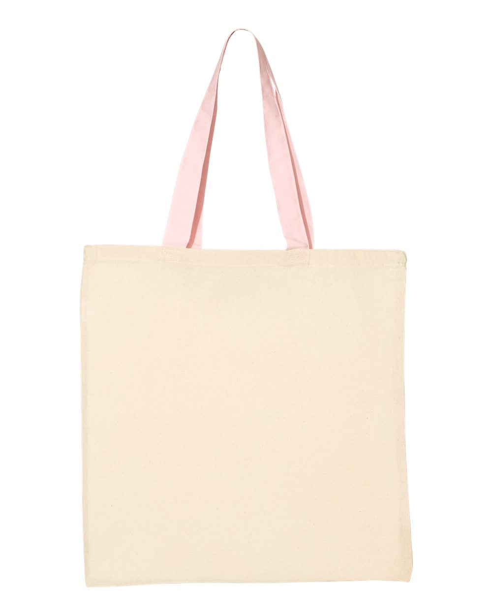 Q-Tees™ Economical Tote w/Contrast-Color Handles