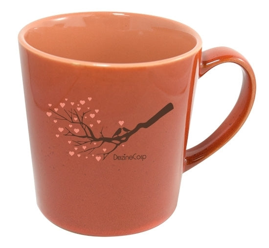 Lenny 16oz reactive terracotta mug in Ripple gift box