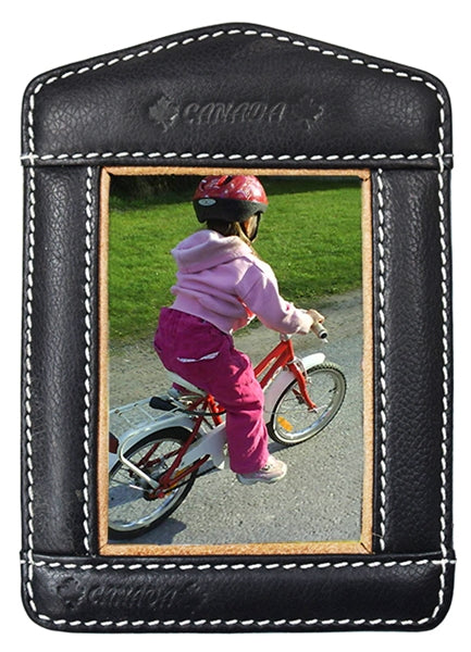 Leather Photo Frame Large, black
