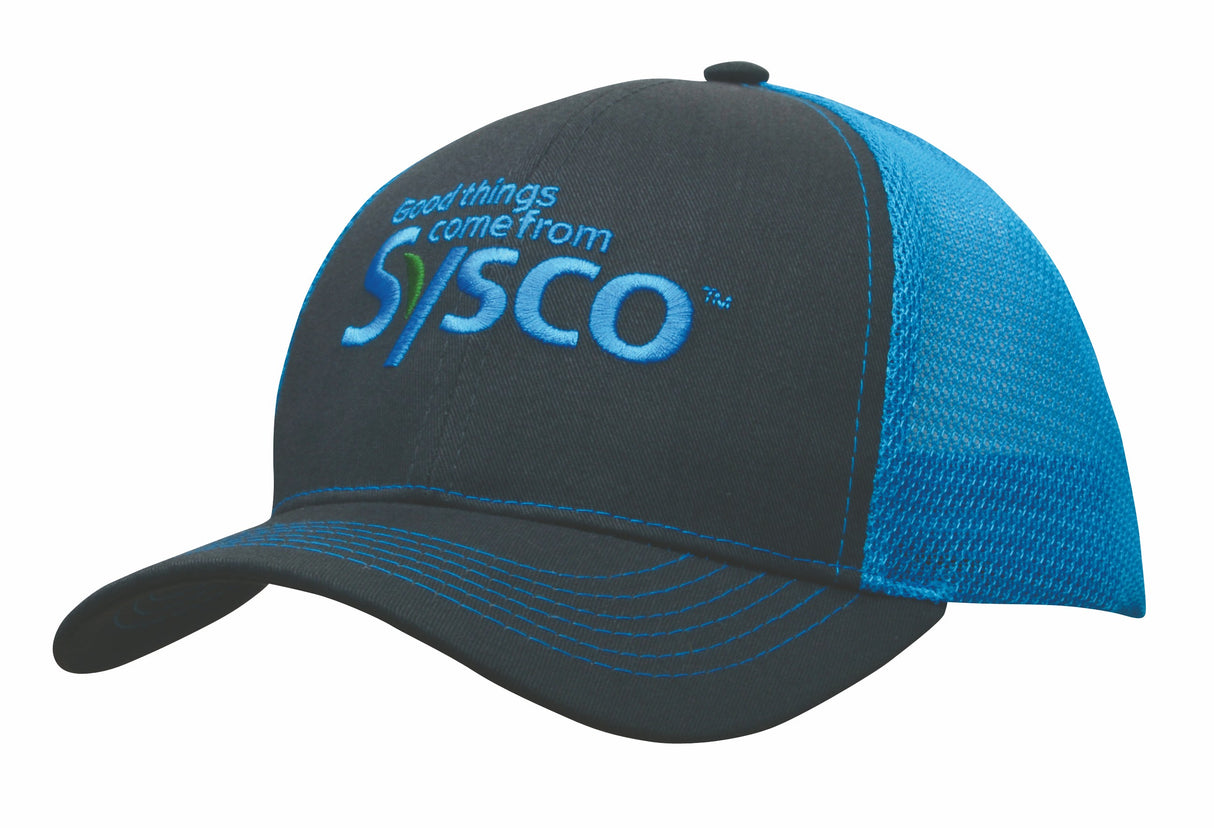 Brushed Cotton Cap w/Mesh Back