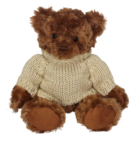 11" Fergus Bear w/Hand Knit Embroidered Sweater