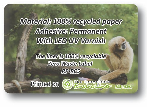 Eco-Friendly 100% PCW Roll Stickers (1.75" x 2.75" Rectangle)