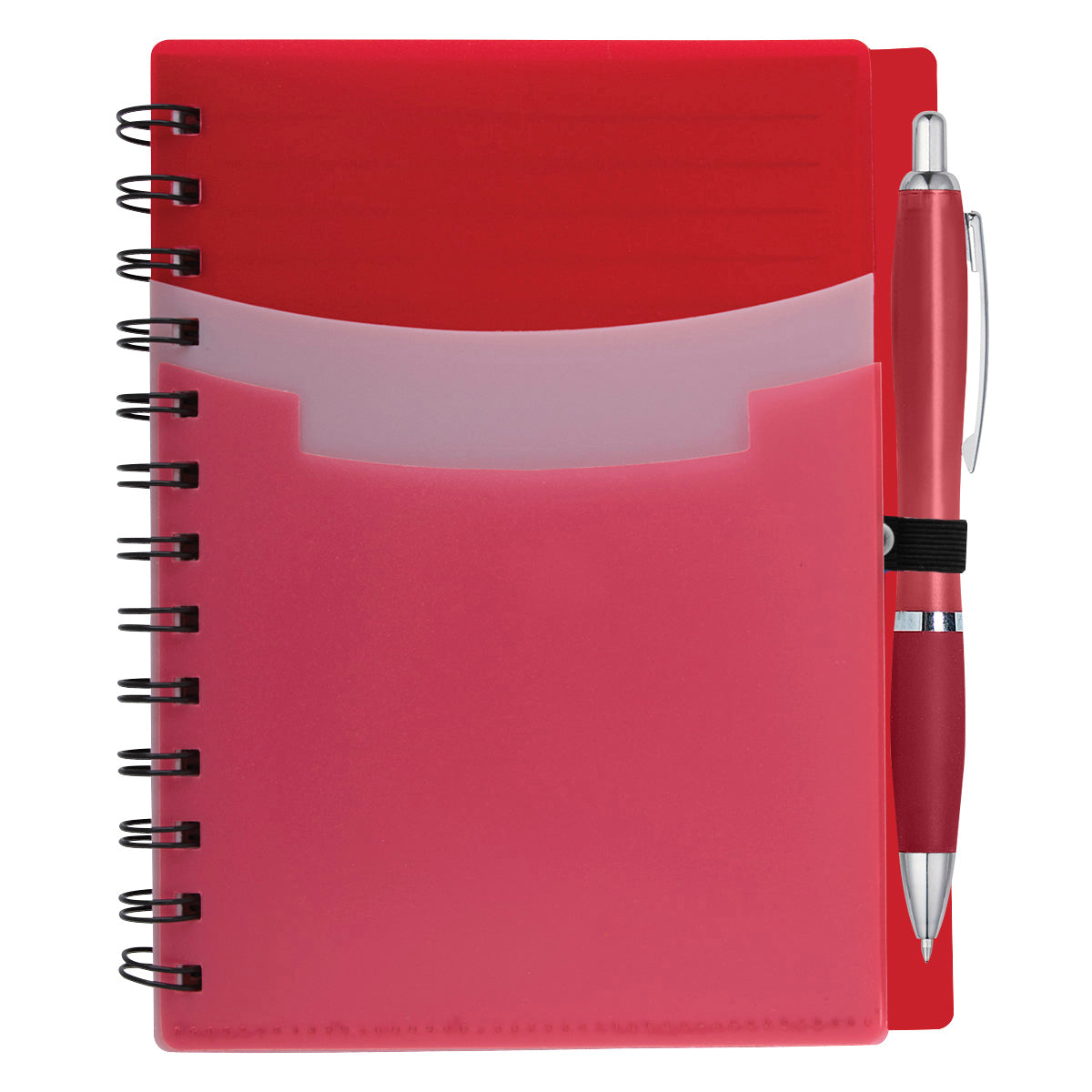 Tri-pocket Notebook & Satin Pen