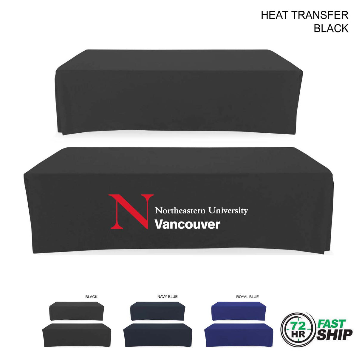 72 Hr Fast Ship - Polycotton Twill Table Throw for 8' Table, Drape style, 4 sided, Closed Back