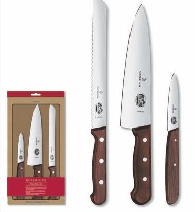 3-Piece Rosewood Knife Set