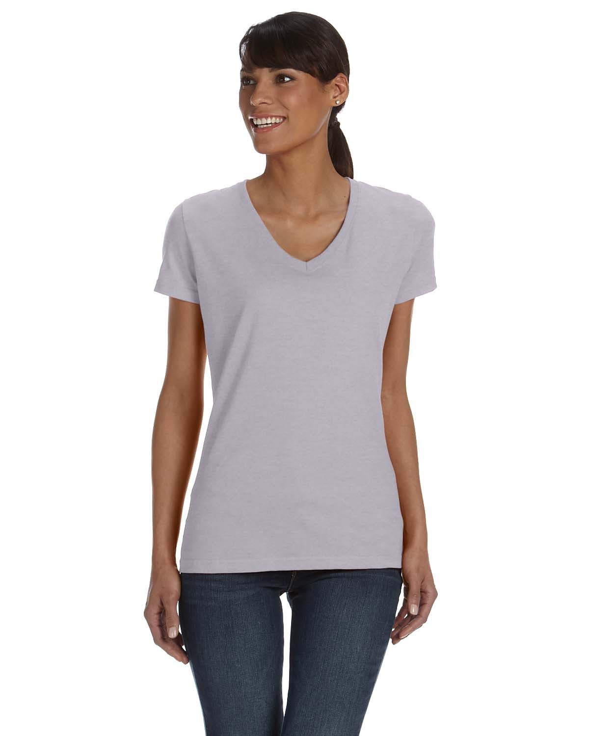 000525 Fruit of the Loom Ladies' HD Cotton? V-Neck T-Shirt