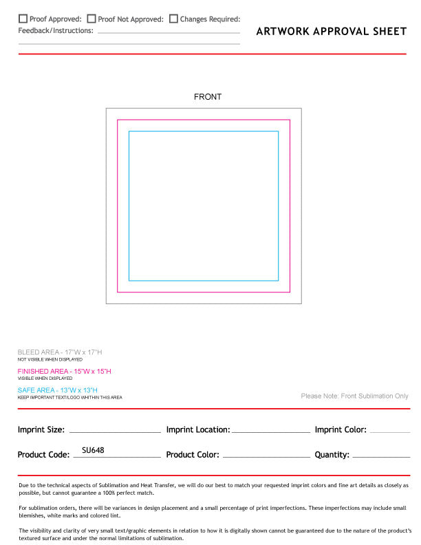 Microfiber Moisture Wicking, Cooling, Sweat, Suede Towel, 15x15, Sublimated Edge to Edge 1 side