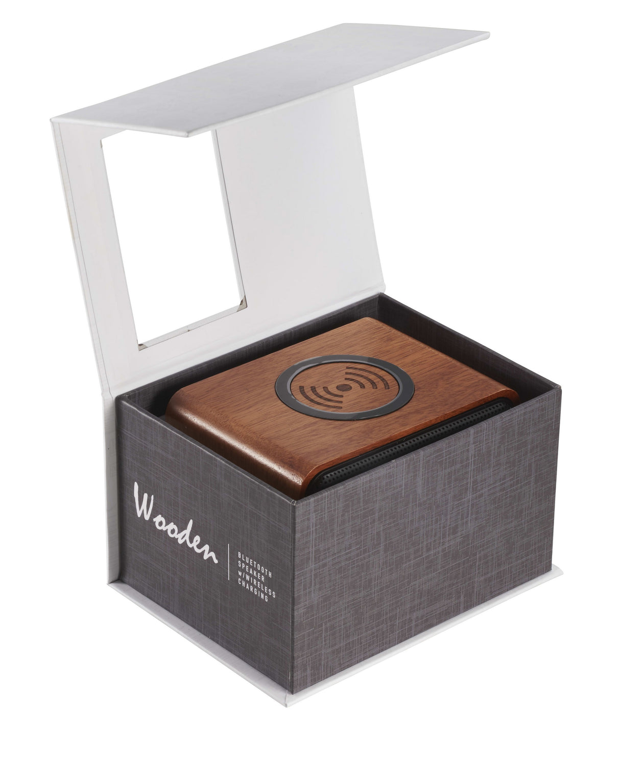 Wood Bluetooth Speaker with Wireless Charging Pad