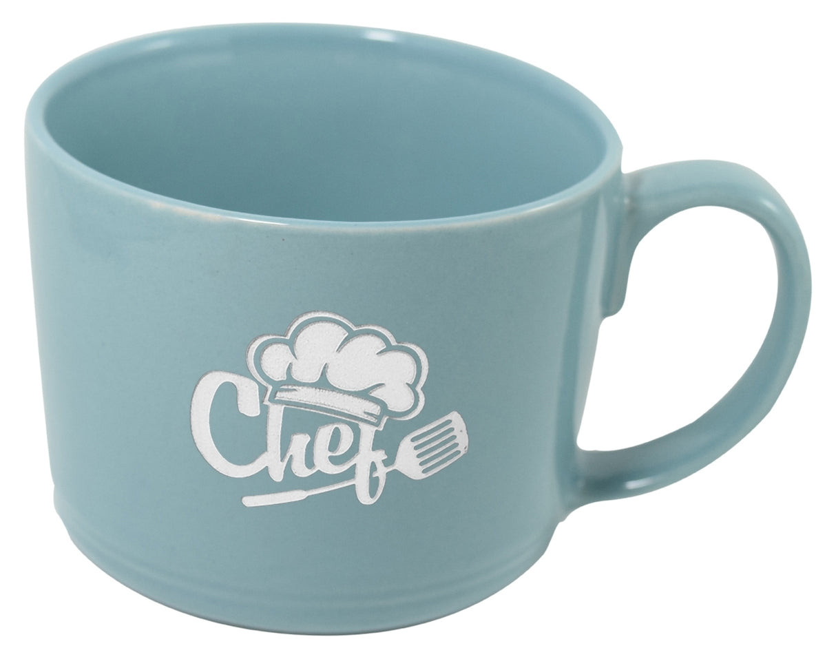 Nina 12oz arctic blue mug in a Ripple gift box - Etched