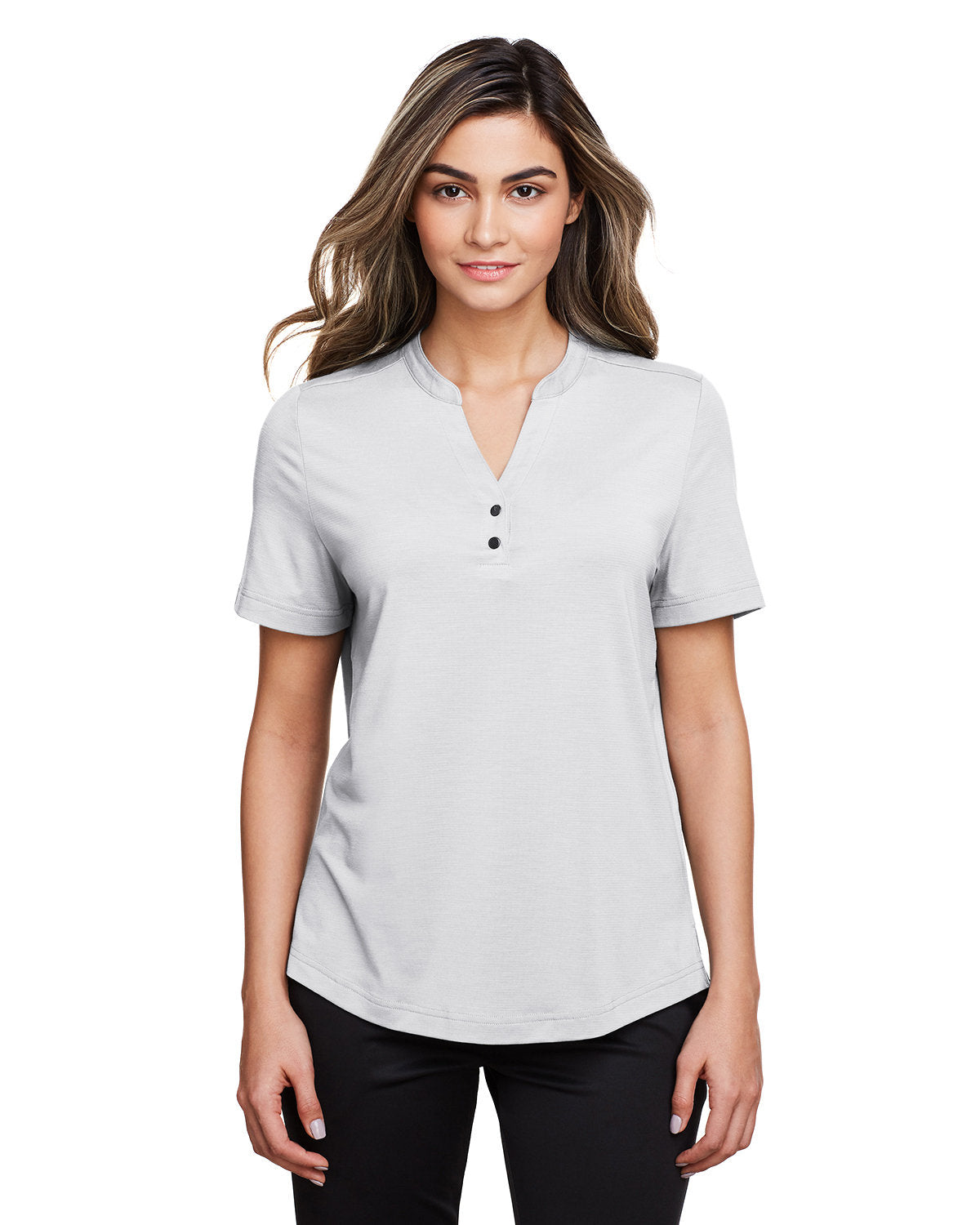 000186 NORTH END Ladies' JAQ Snap-Up Stretch Performance Polo