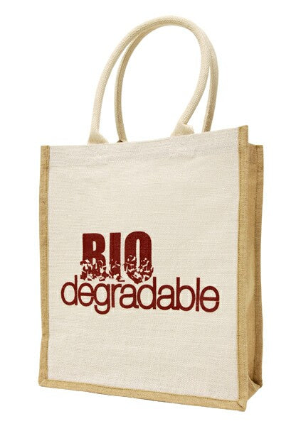 2 Tone Jute Tote Bag
