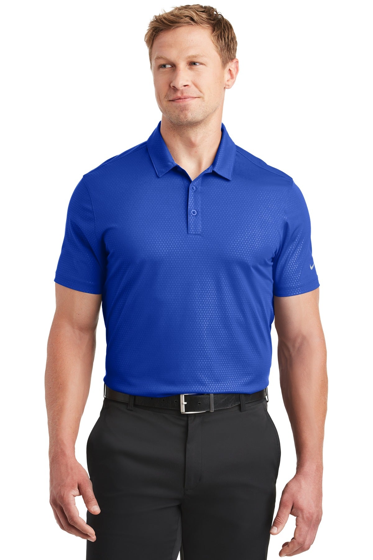 Nike Golf Dri-FIT Embossed Tri-Blade Polo Shirt