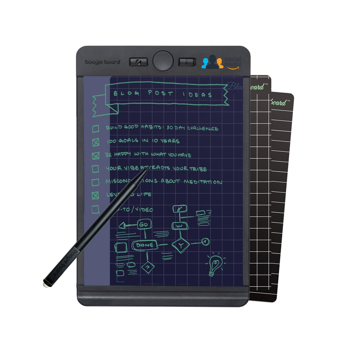 Boogie Board® Blackboard™ Smart Scan Reusable Notebook - Note Size