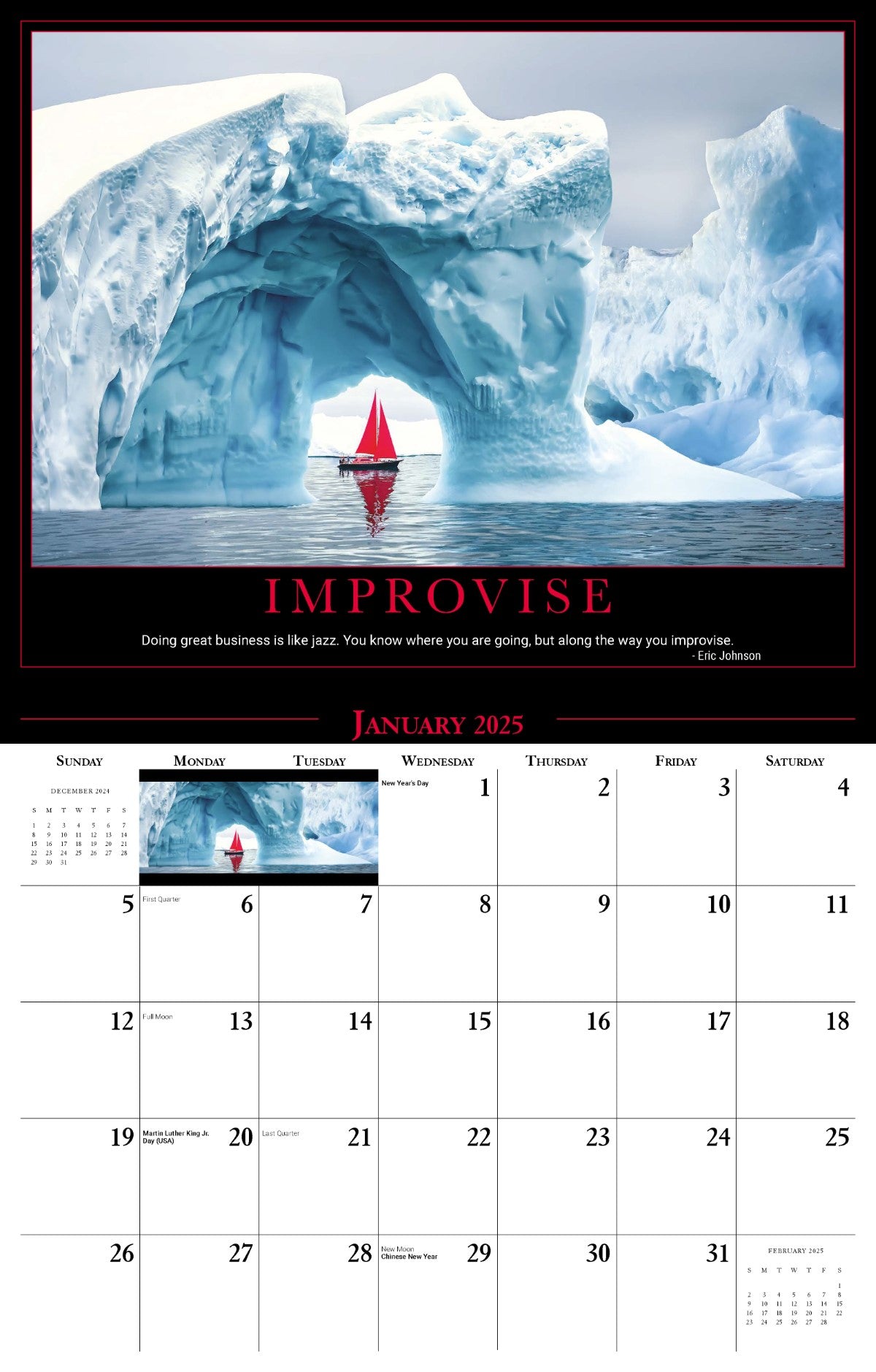 Galleria Wall Calendar 2025 Motivation