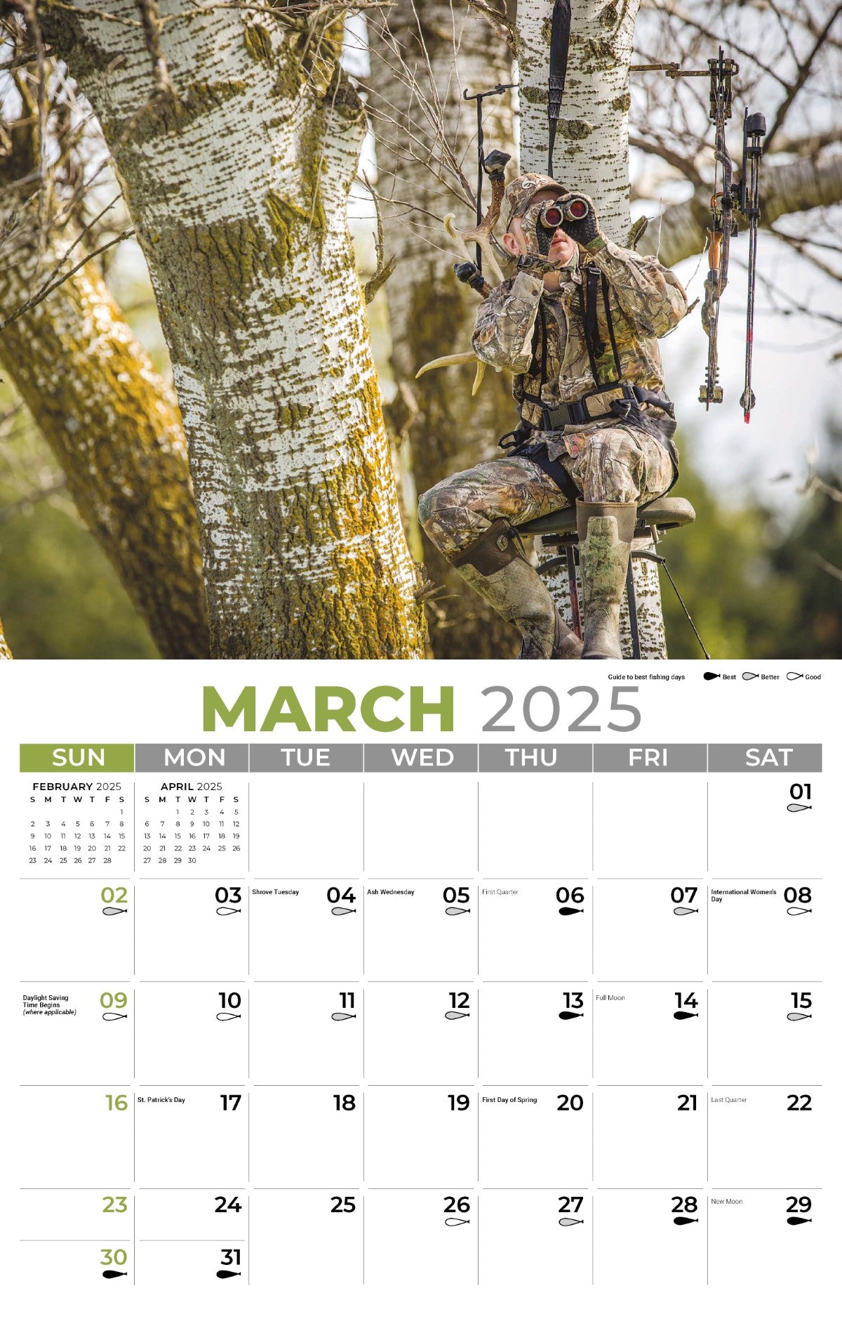 Galleria Wall Calendar 2025 Fishing and Hunting