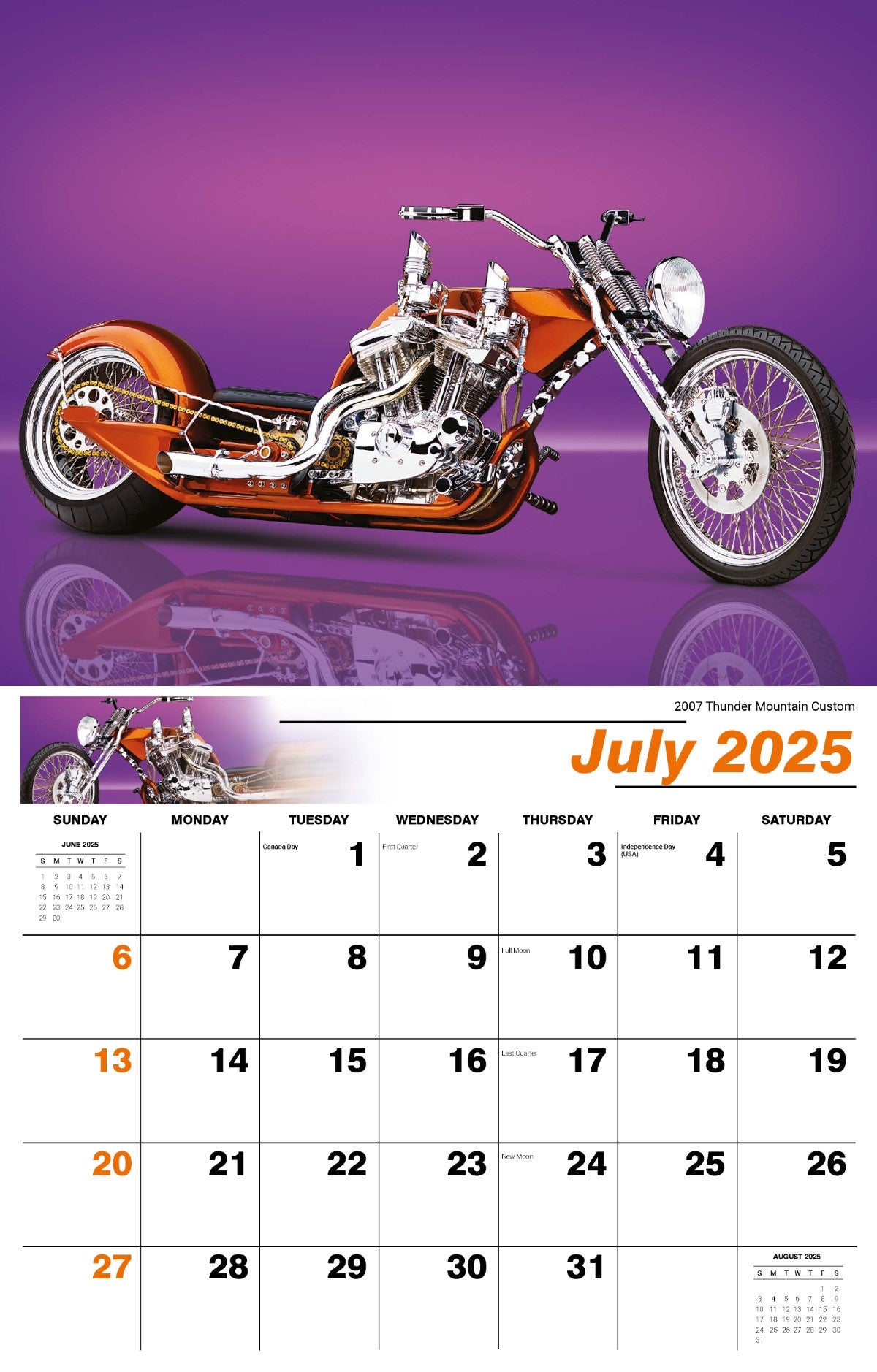 Galleria Wall Calendar 2025 Motorcycle Mania Calendar