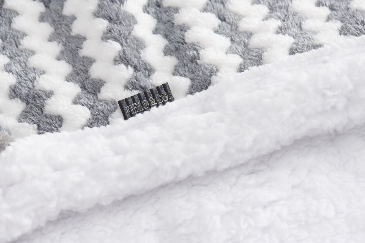 Field & Co.® Chevron Striped Sherpa Blanket