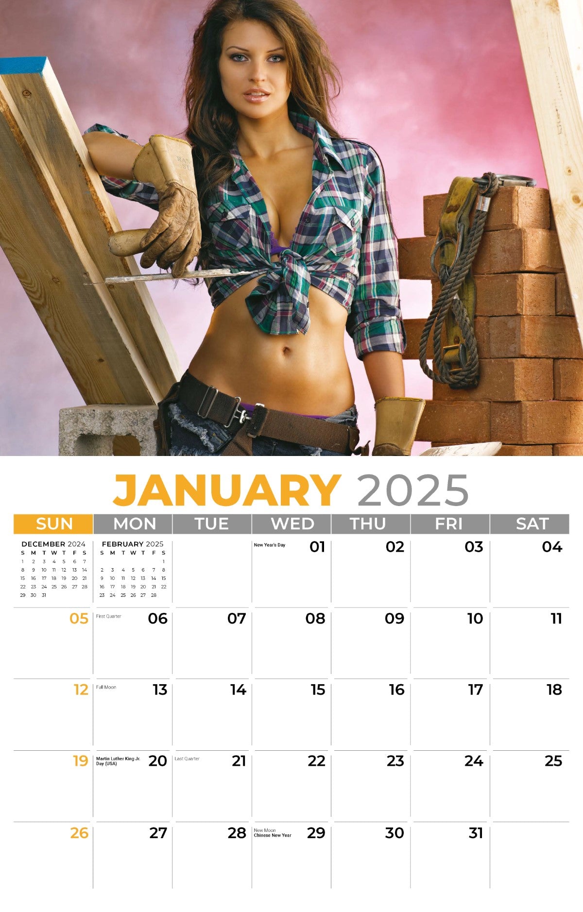Galleria Wall Calendar 2025 Building Babes